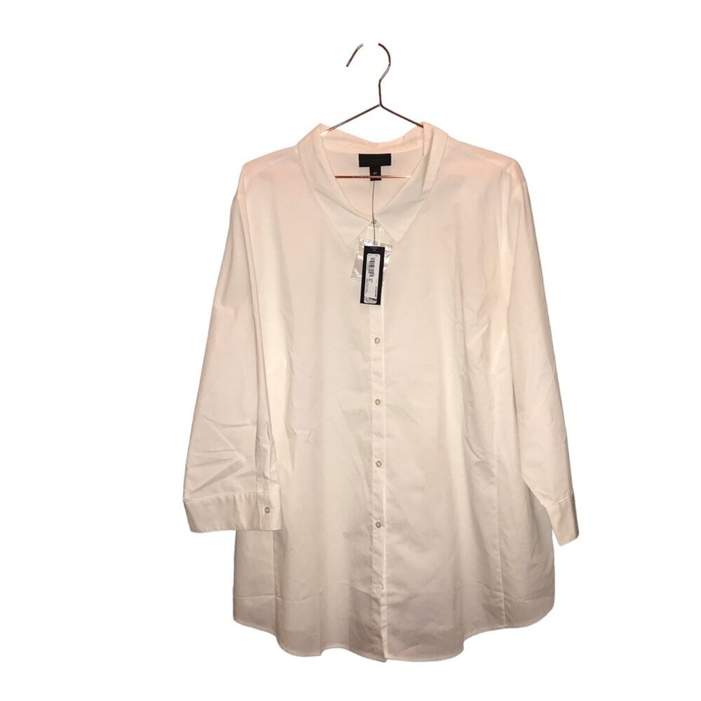 Worthington White Button Down 3/4 Sleeve Blouse - Size 4X